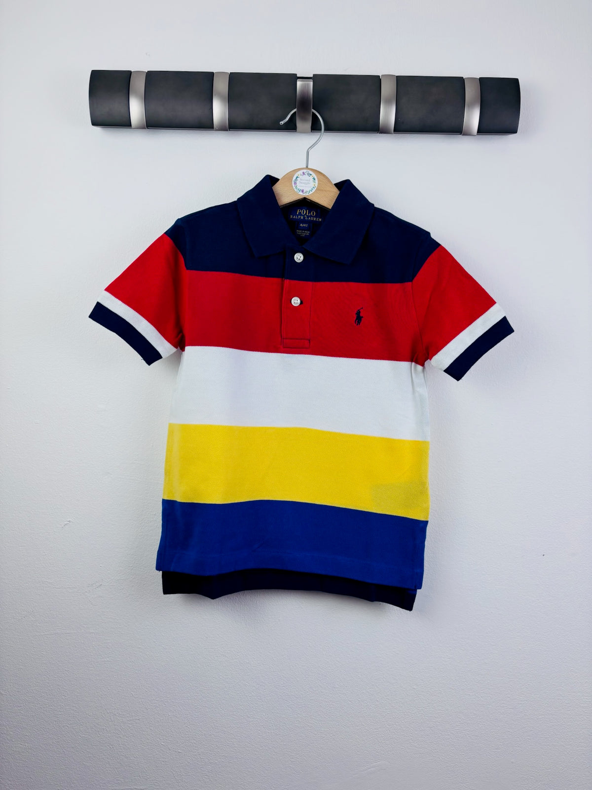Polo Ralph Lauren Colour Block Polo Shirt 4 T-Tops-Second Snuggle Preloved