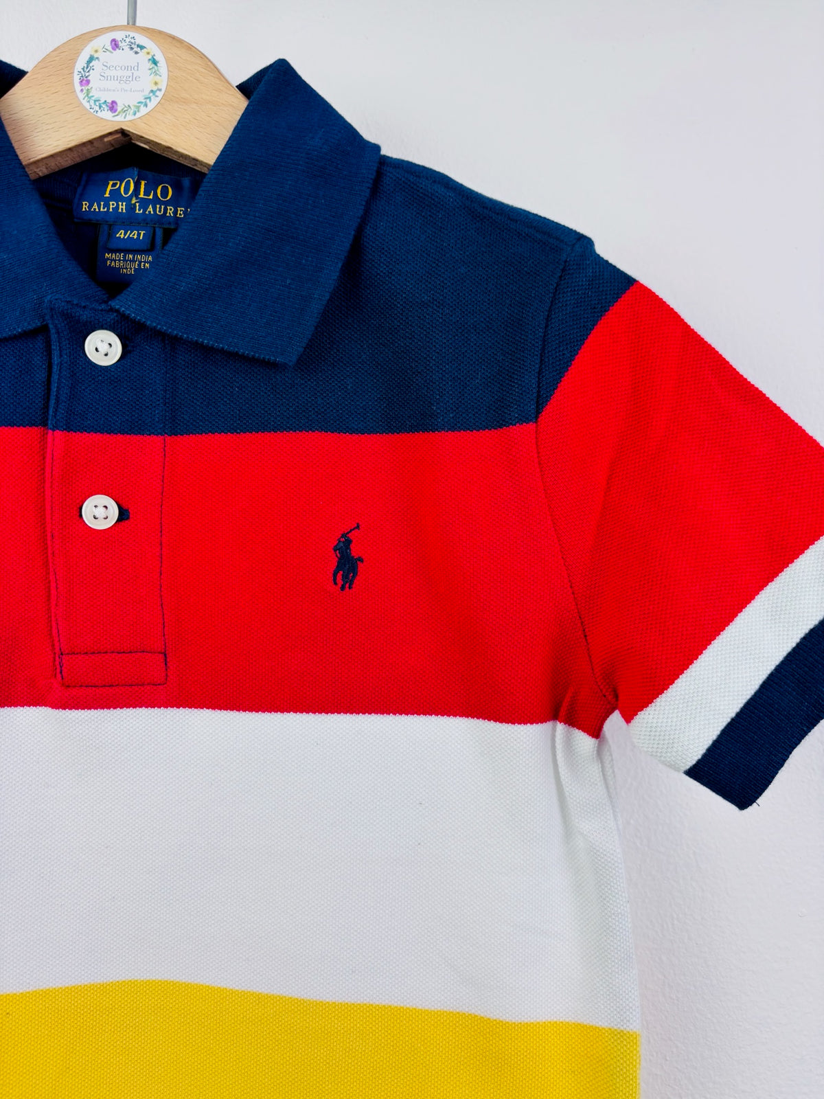 Polo Ralph Lauren Colour Block Polo Shirt 4 T-Tops-Second Snuggle Preloved