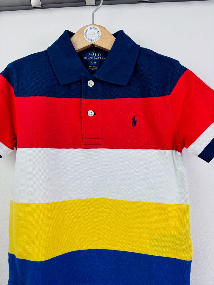 Polo Ralph Lauren Colour Block Polo Shirt 4-5 Years-Tops-Second Snuggle Preloved