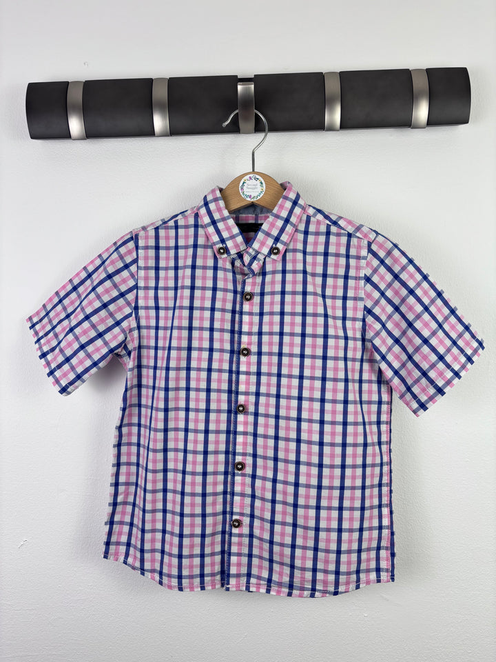 Next Check Short Sleeve Shirt 4–5 Years-Shirts-Second Snuggle Preloved