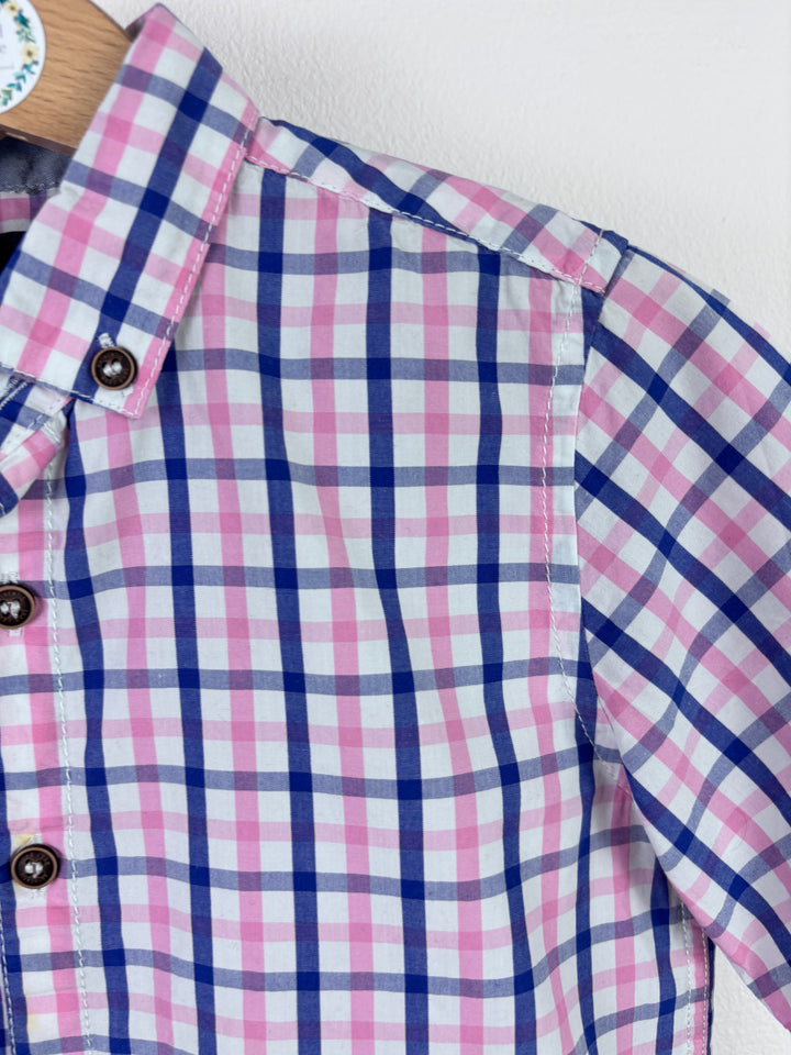 Next Check Short Sleeve Shirt 4–5 Years-Shirts-Second Snuggle Preloved