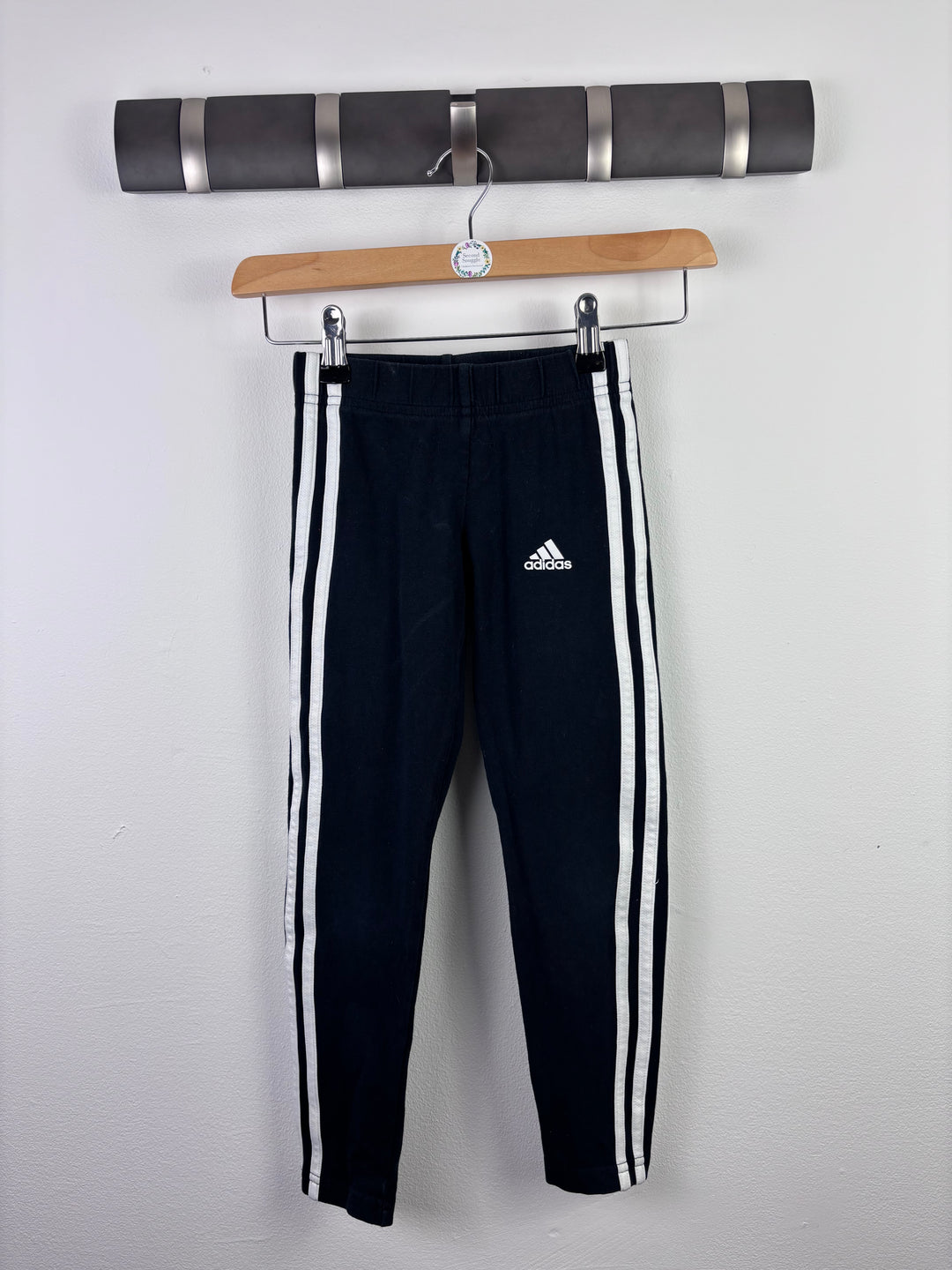 Adidas Black Leggings 7–8 Years-Leggings-Second Snuggle Preloved