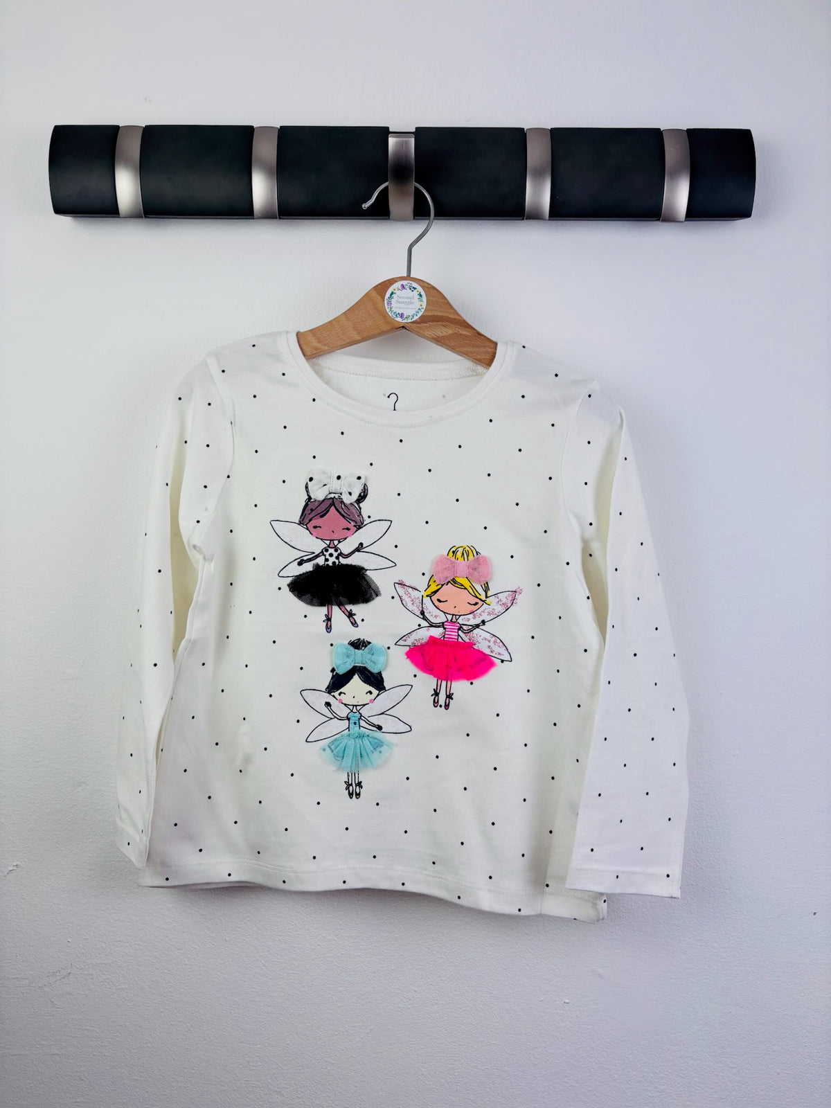 Ex Next Girls Cream Fairy Long Sleeve Top-Tops-Second Snuggle Preloved