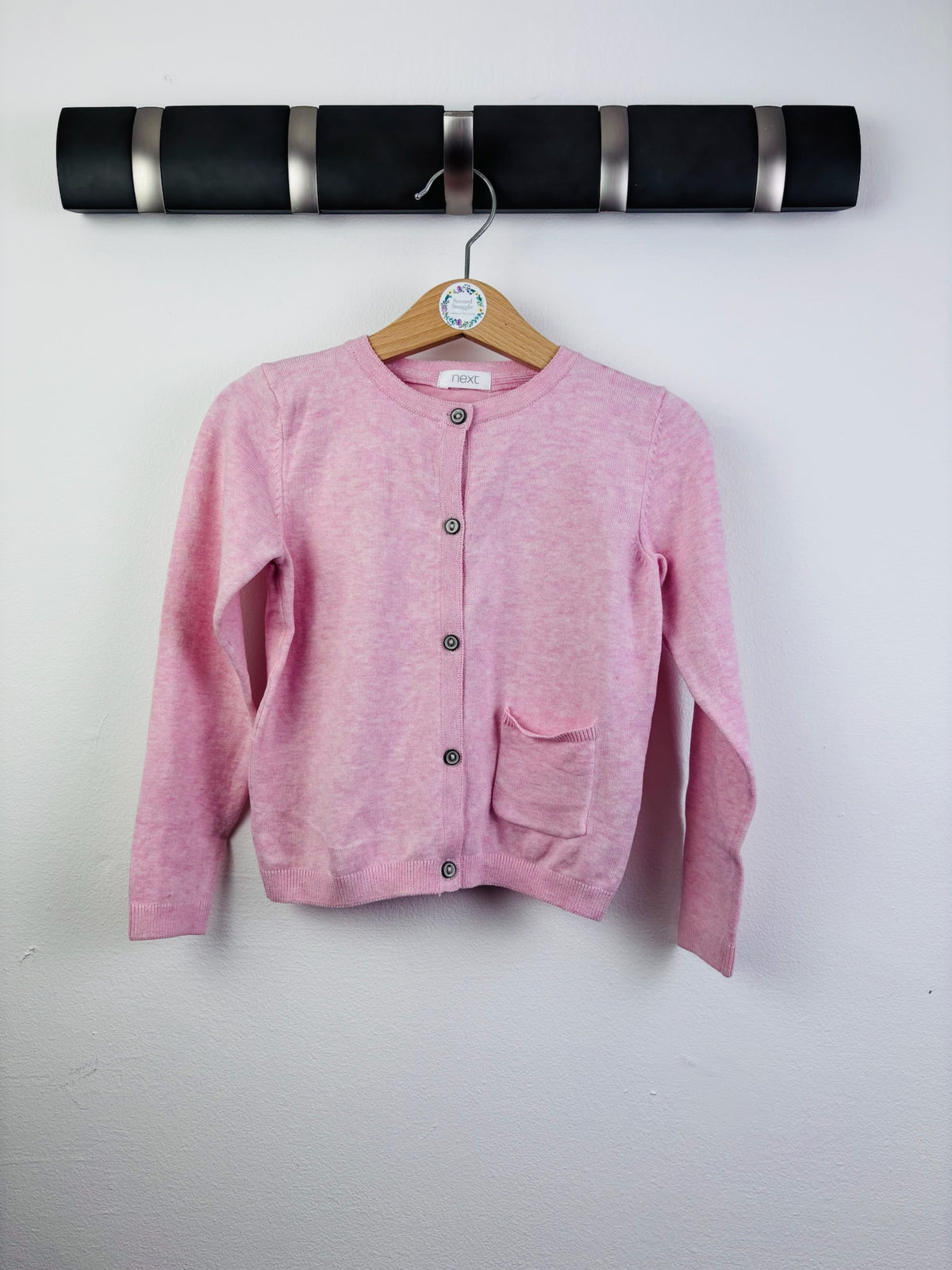 Ex Next Girls Pink Button Front Cardigan-Cardigans-Second Snuggle Preloved