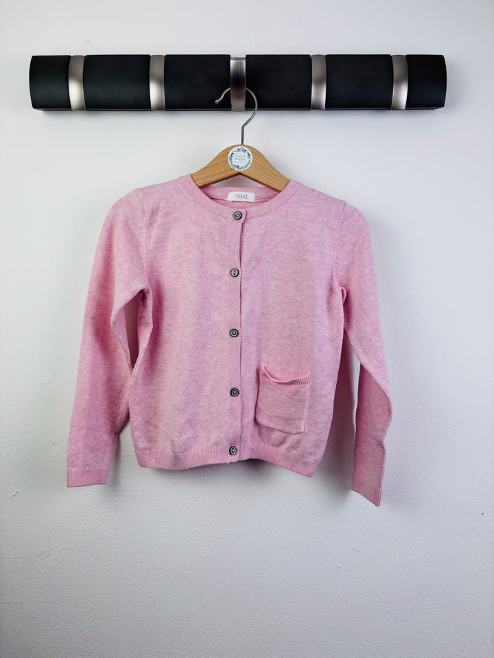 Ex Next Girls Pink Button Front Cardigan