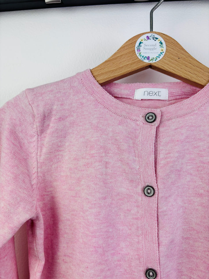 Ex Next Girls Pink Button Front Cardigan