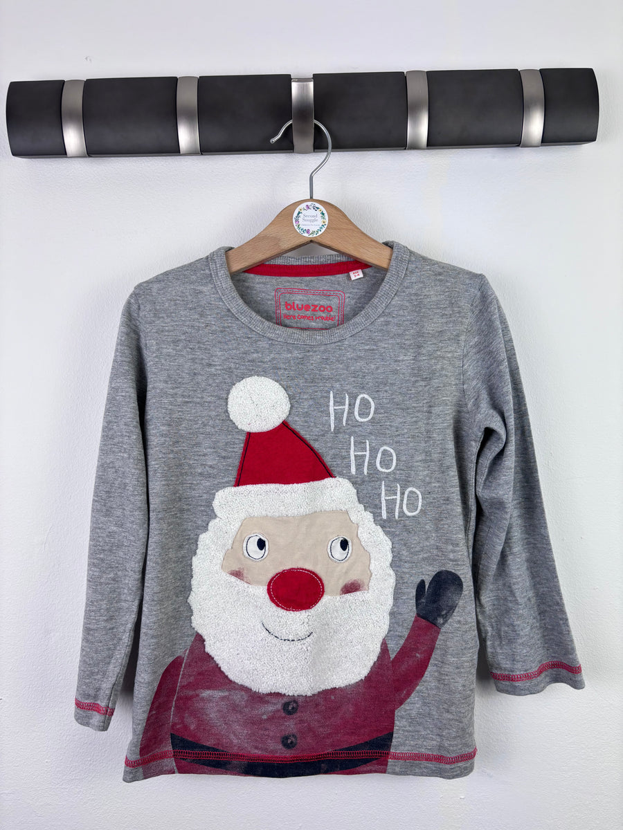 Blue Zoo Christmas Santa Long Sleeve Top 3–4 Years-Tops-Second Snuggle Preloved