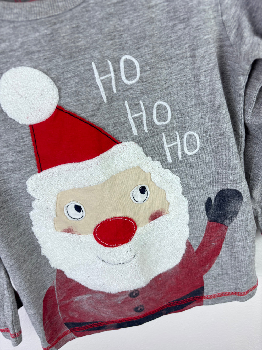 Blue Zoo Christmas Santa Long Sleeve Top 3–4 Years-Tops-Second Snuggle Preloved