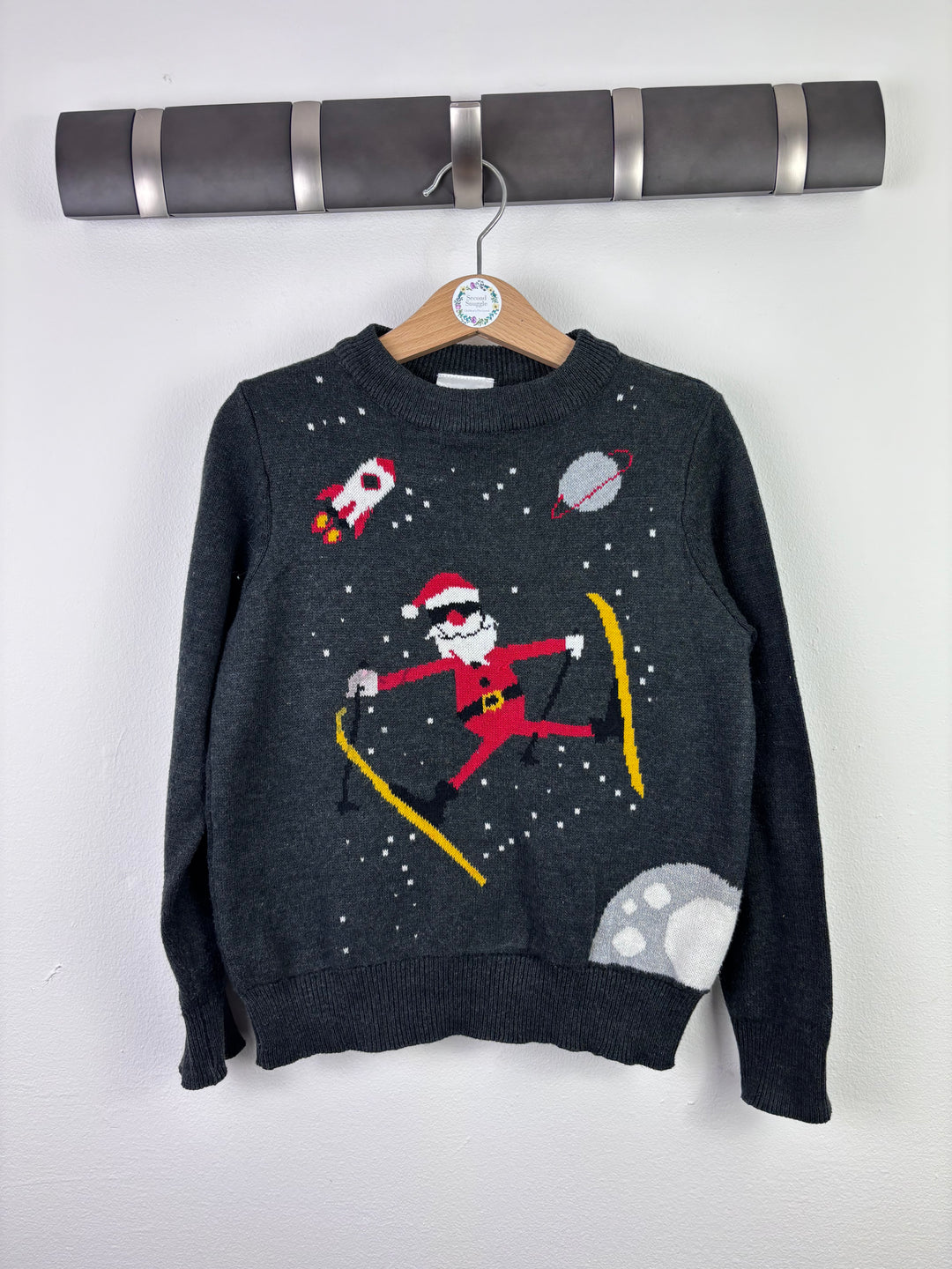 Lily & Dan Christmas Space Jumper 5–6 Years-Jumpers-Second Snuggle Preloved