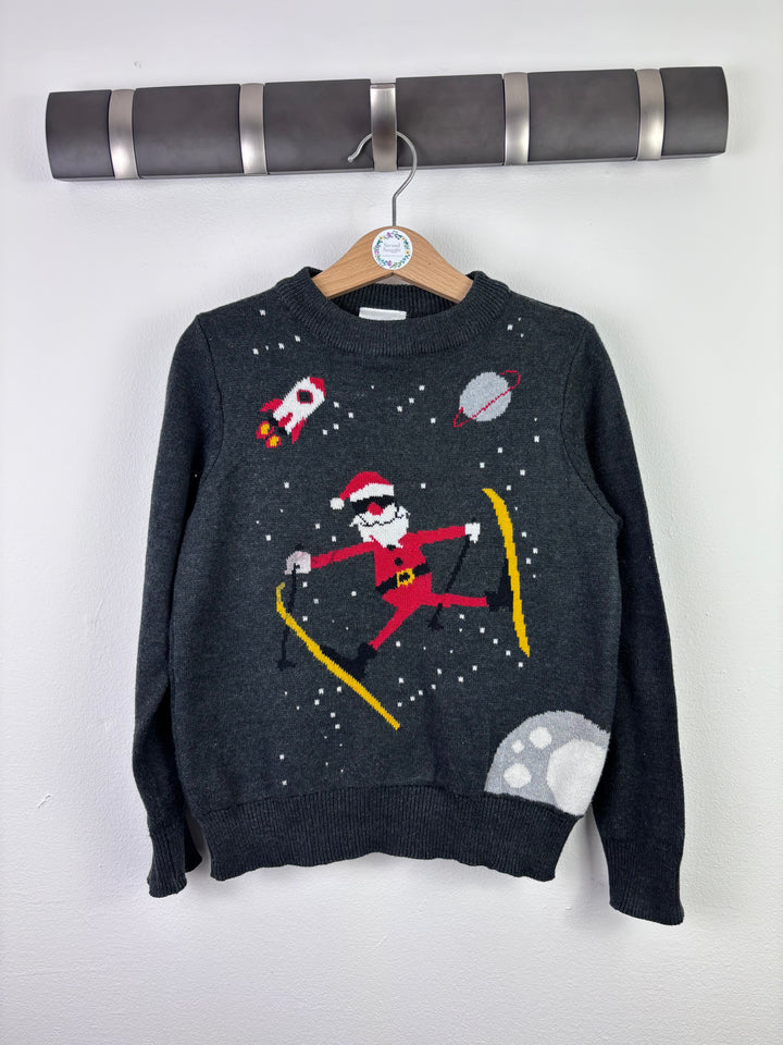 Lily & Dan Christmas Space Jumper 5–6 Years-Jumpers-Second Snuggle Preloved