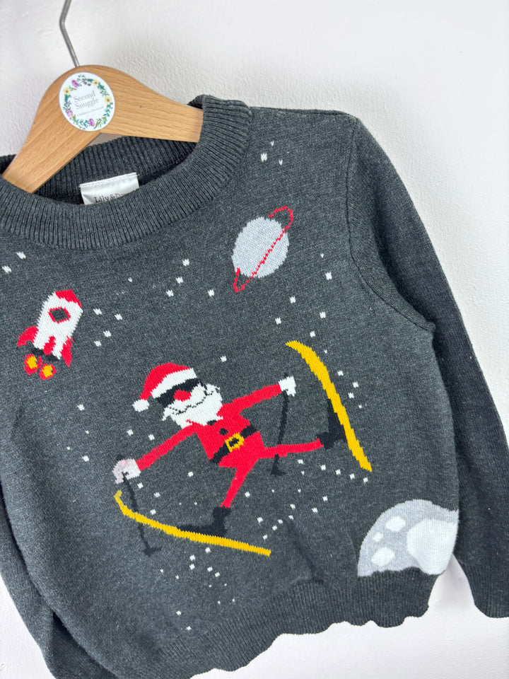 Lily & Dan Christmas Space Jumper 5–6 Years-Jumpers-Second Snuggle Preloved