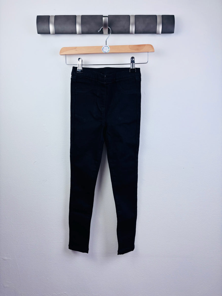 Ex Next Black Skinny Pull On Jeans-Trousers-Second Snuggle Preloved