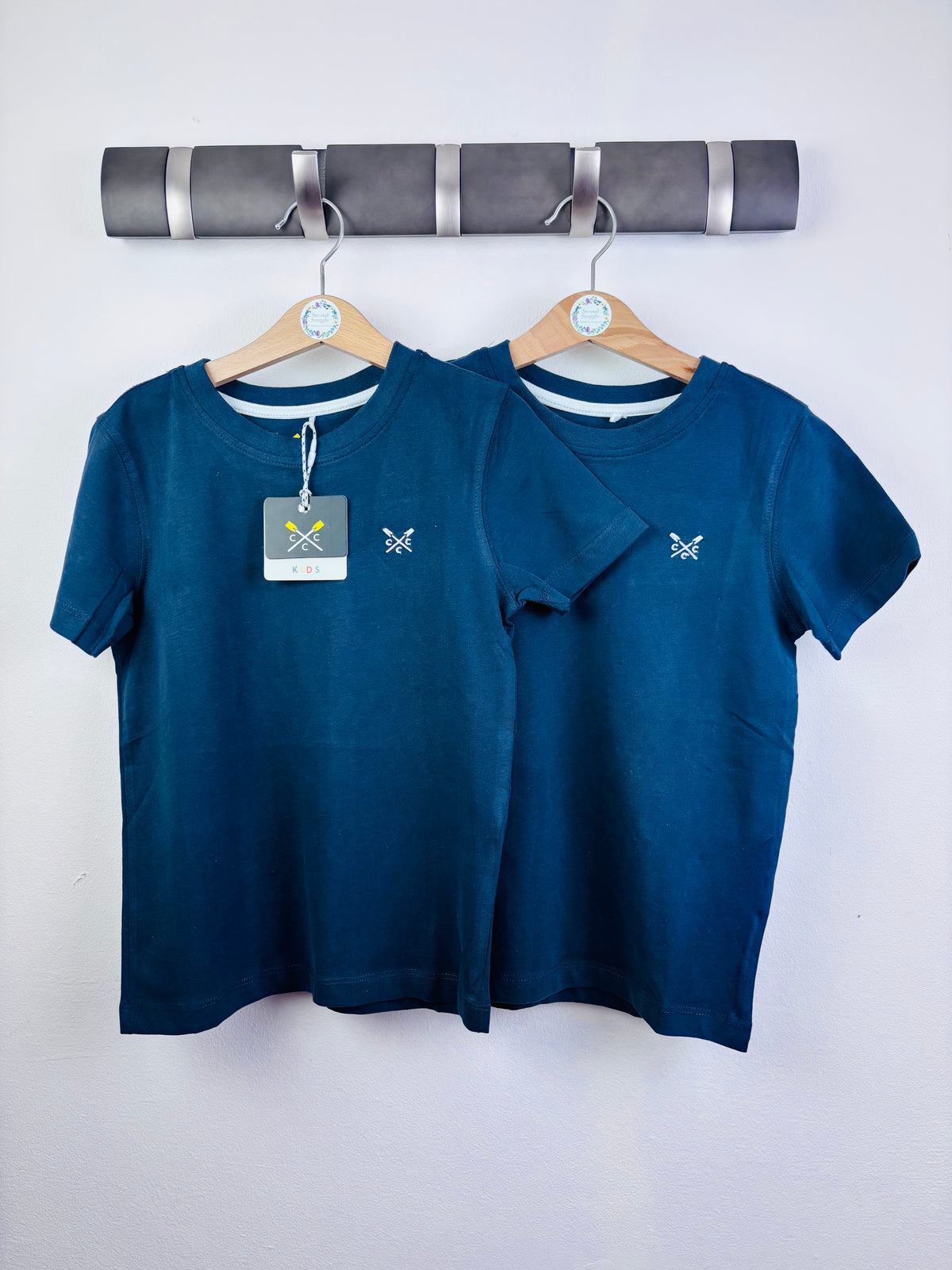 Crew Clothing Navy Two Pack T-Shirts-Tops-Second Snuggle Preloved
