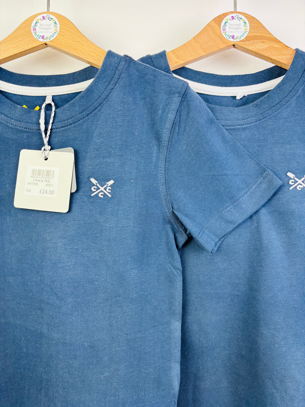Crew Clothing Navy Two Pack T-Shirts-Tops-Second Snuggle Preloved
