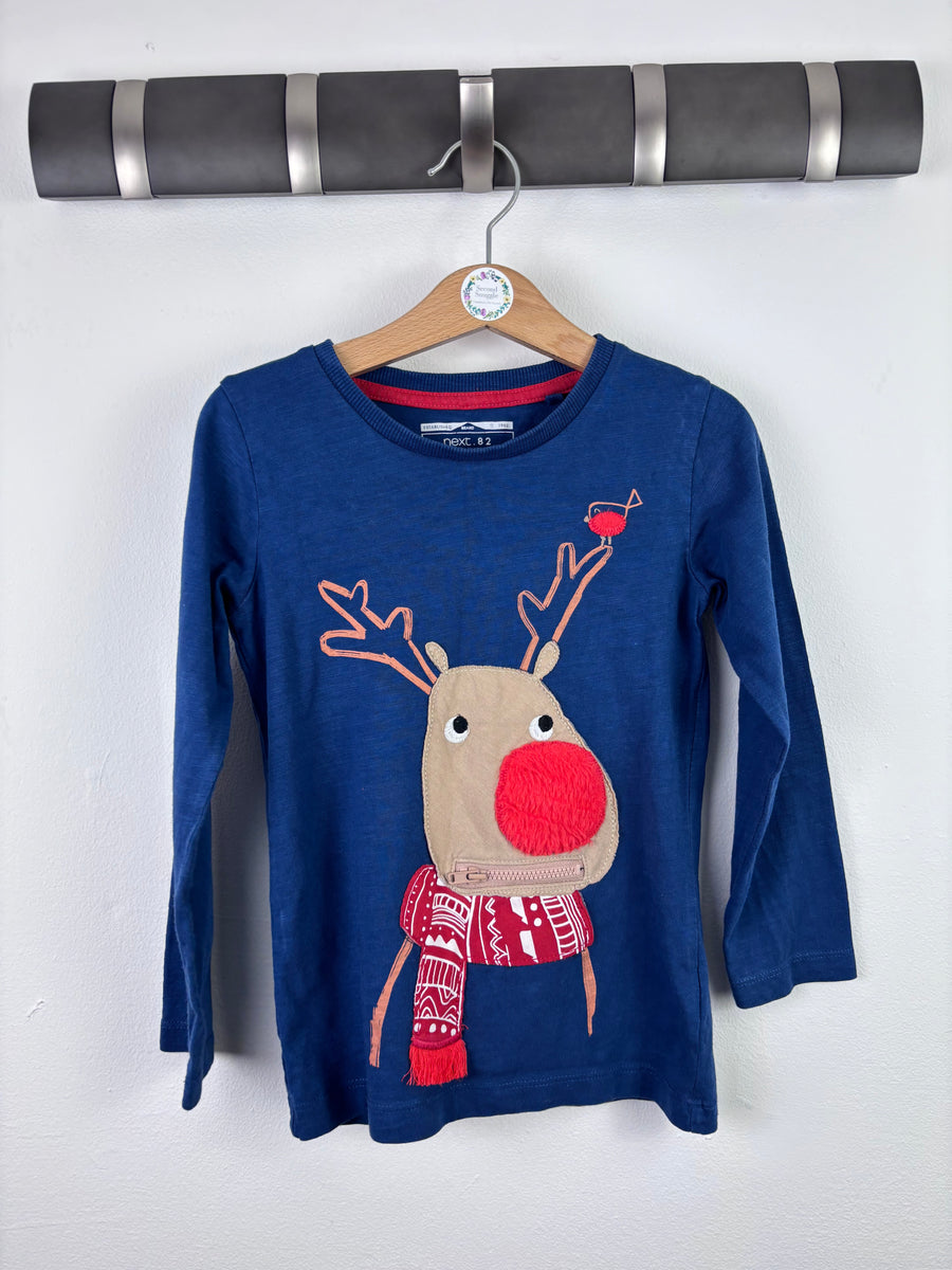 Next Reindeer Long Sleeve Top 3–4 Years-Tops-Second Snuggle Preloved