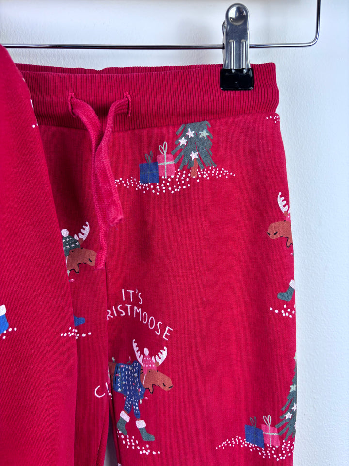 M&S Christmas Moose Tracksuit Set 3–4 Years-Sets-Second Snuggle Preloved