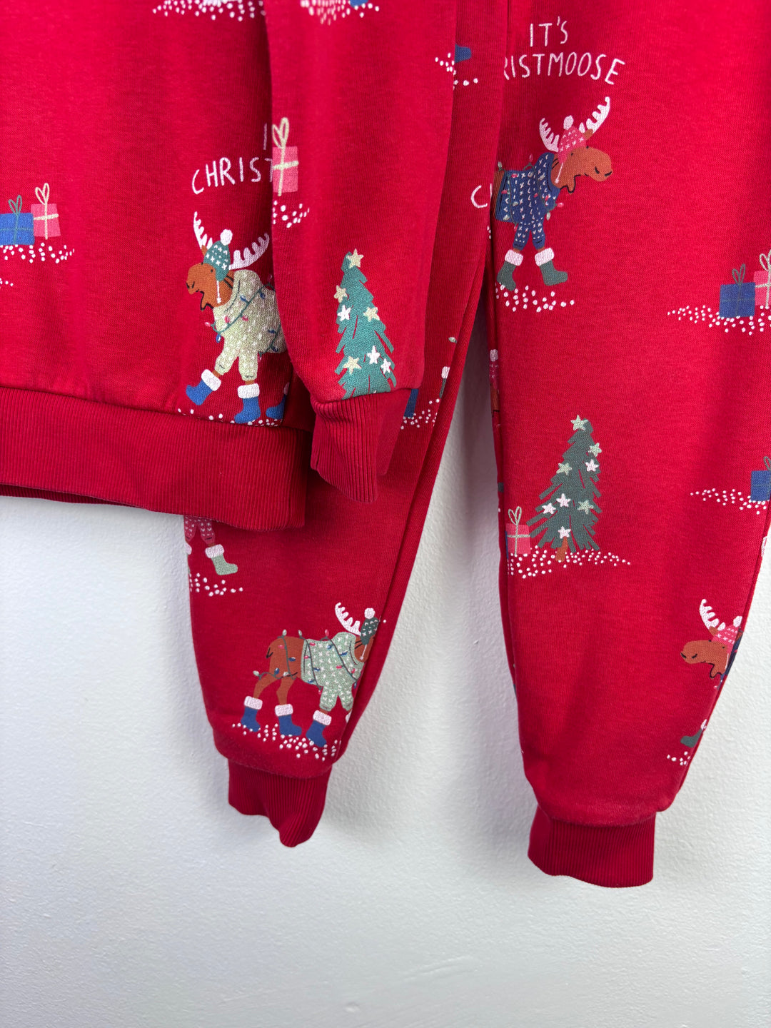 M&S Christmas Moose Tracksuit Set 3–4 Years-Sets-Second Snuggle Preloved