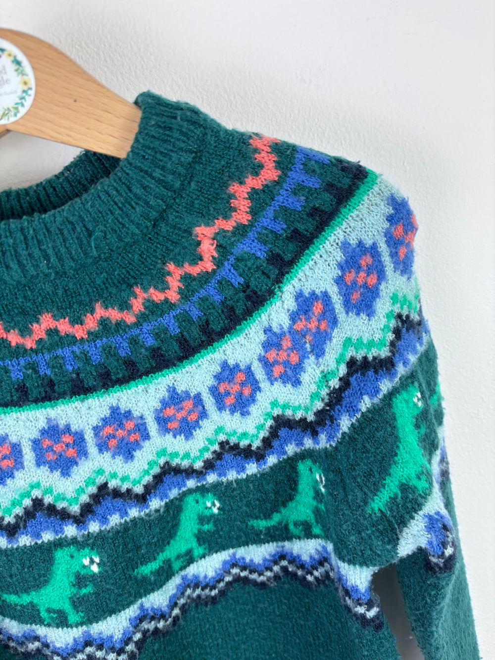 M&S Dinosaur Fair Isle Jumper 3–4 Years-Jumpers-Second Snuggle Preloved