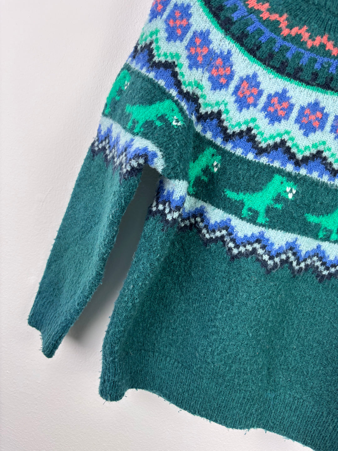 M&S Dinosaur Fair Isle Jumper 3–4 Years-Jumpers-Second Snuggle Preloved