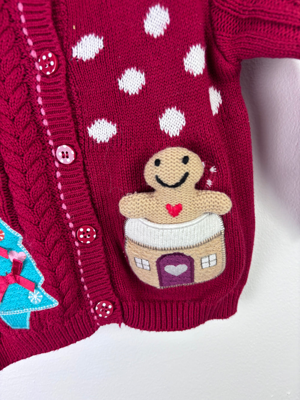 Tu Christmas Knit Cardigan 12–18 Months-Cardigans-Second Snuggle Preloved