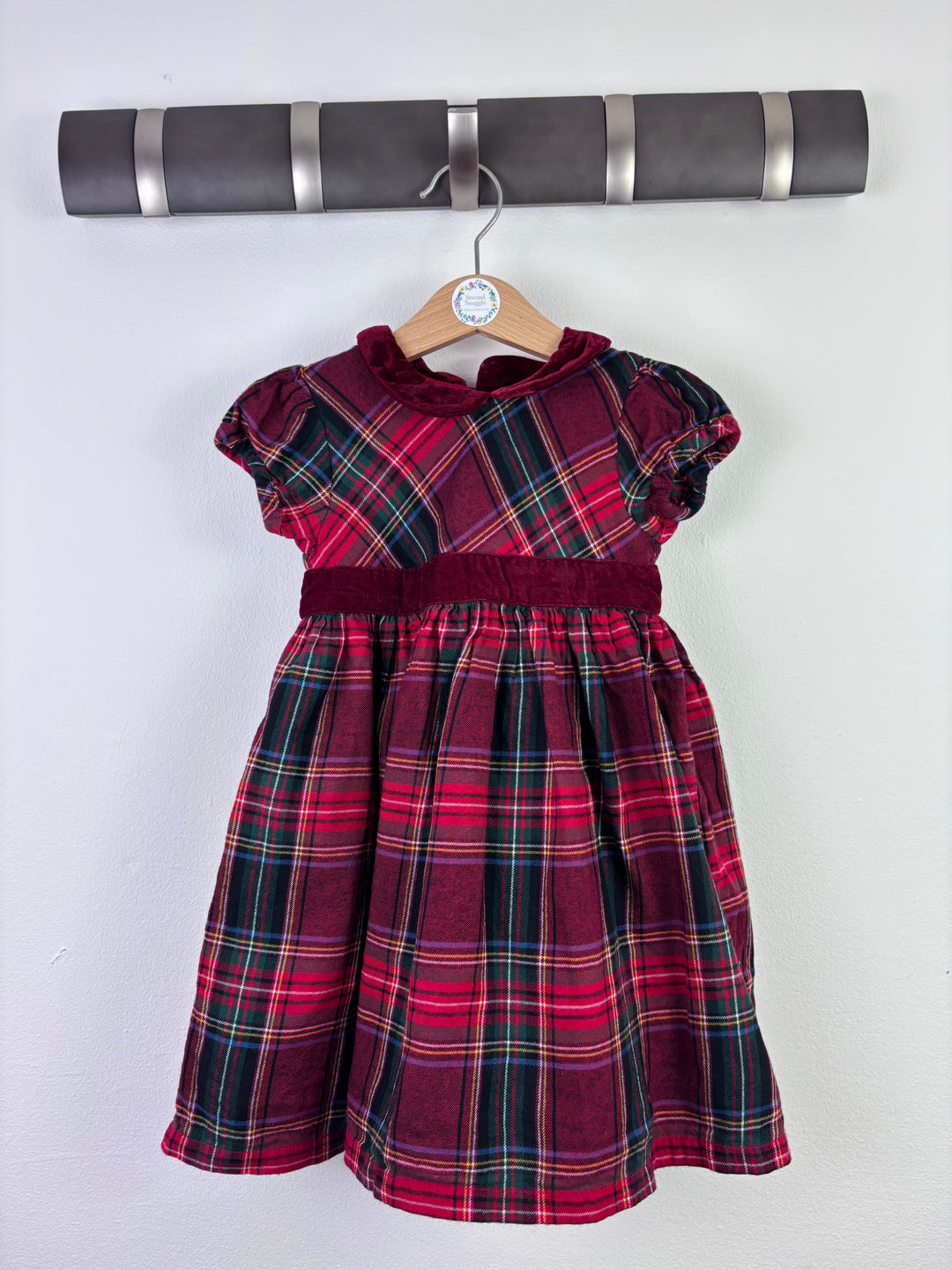 Ex JoJo Maman Bebe Tartan Dress 6–12 Months-Dresses-Second Snuggle Preloved