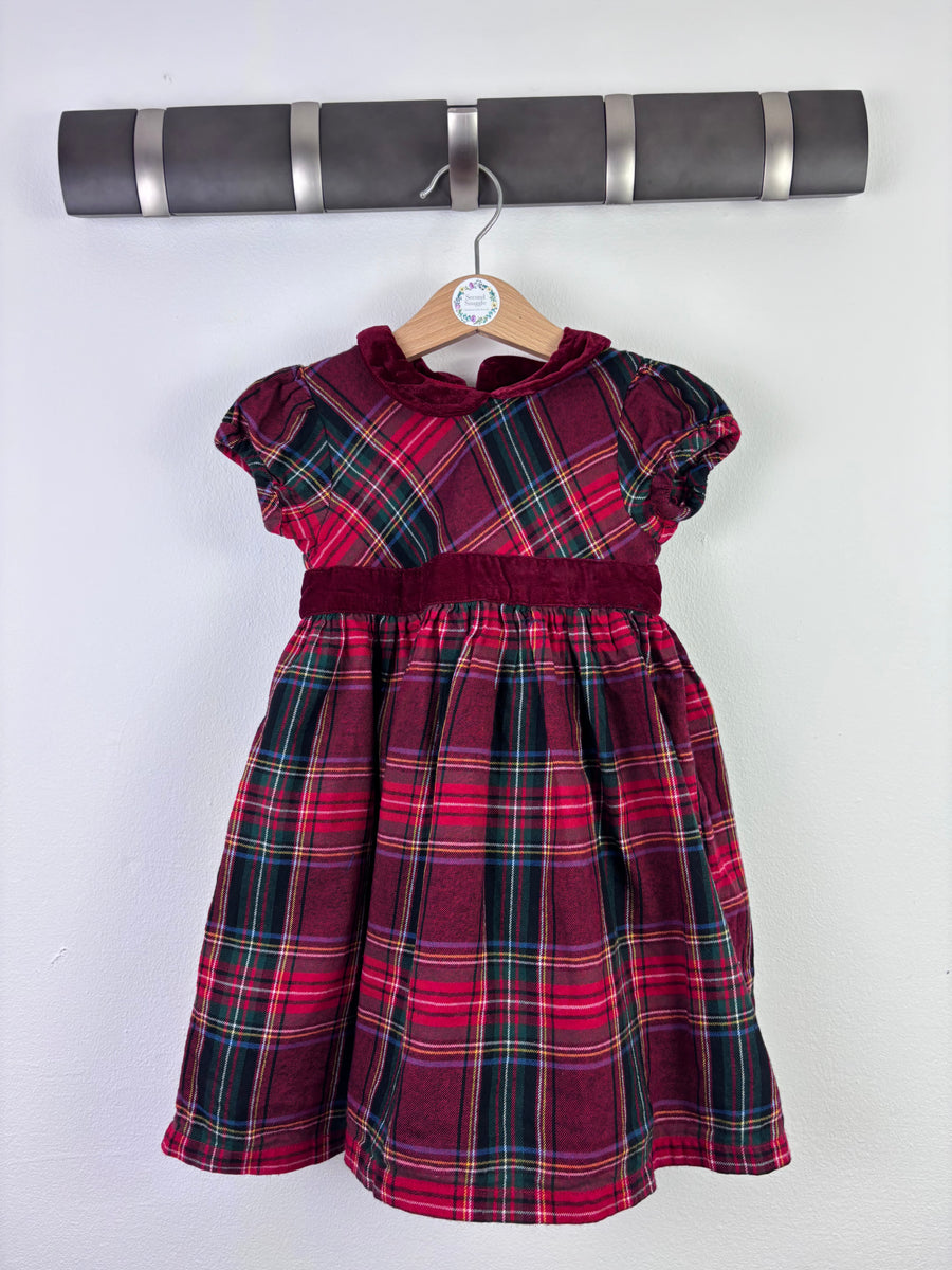 Ex JoJo Maman Bebe Tartan Dress 6–12 Months-Dresses-Second Snuggle Preloved