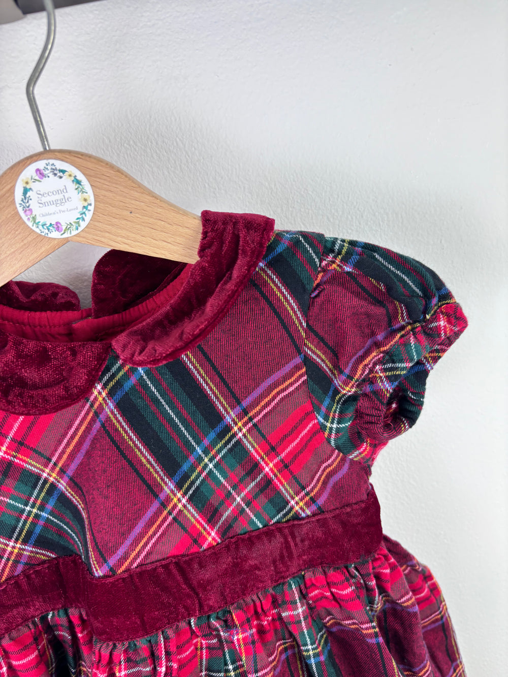 Ex JoJo Maman Bebe Tartan Dress 6–12 Months-Dresses-Second Snuggle Preloved