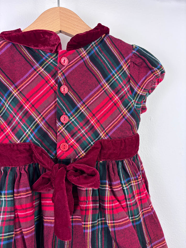 Ex JoJo Maman Bebe Tartan Dress 6–12 Months-Dresses-Second Snuggle Preloved