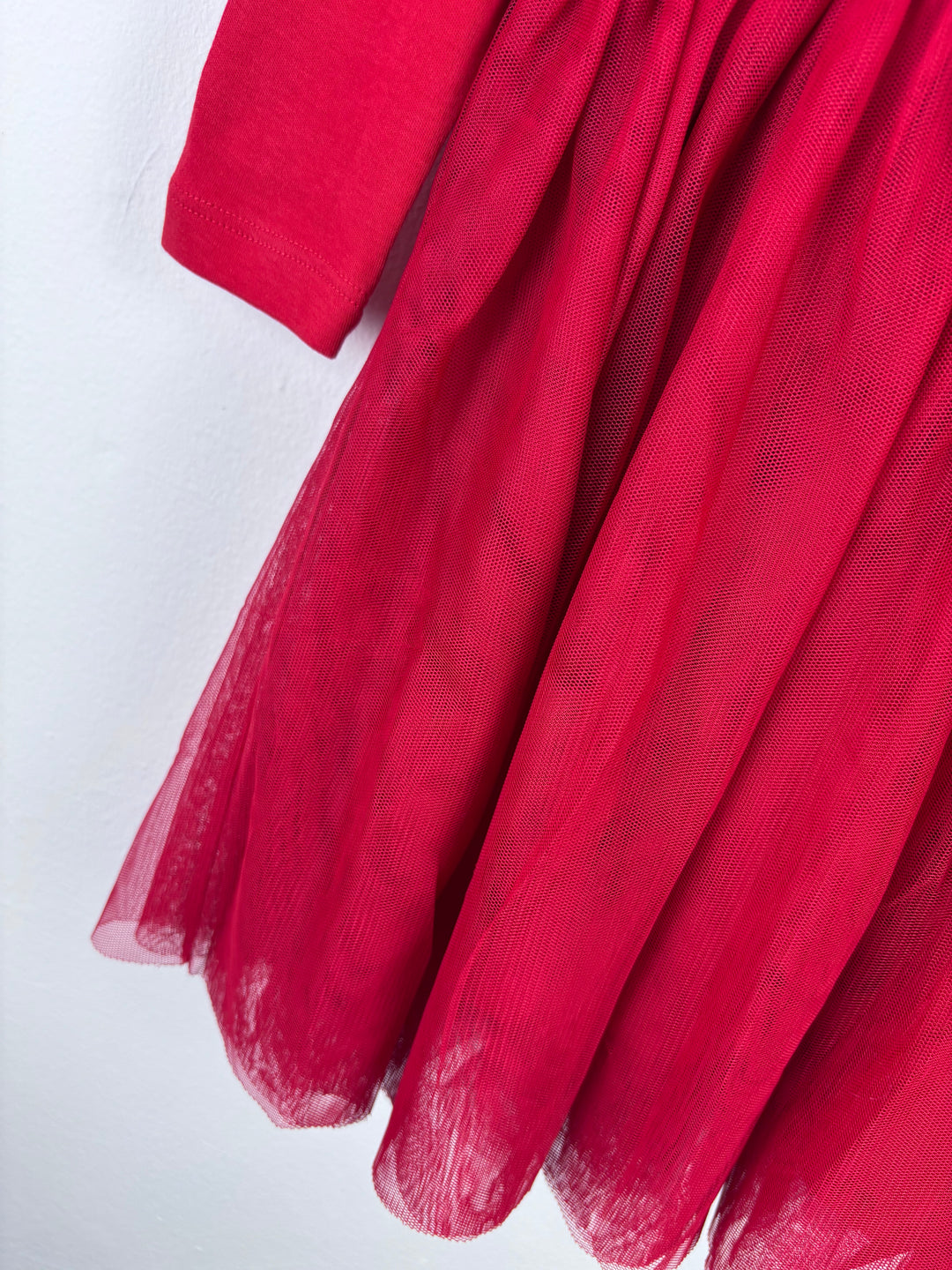 JoJo Maman Bebe Red Tulle Party Dress 6–12 Months-Dresses-Second Snuggle Preloved