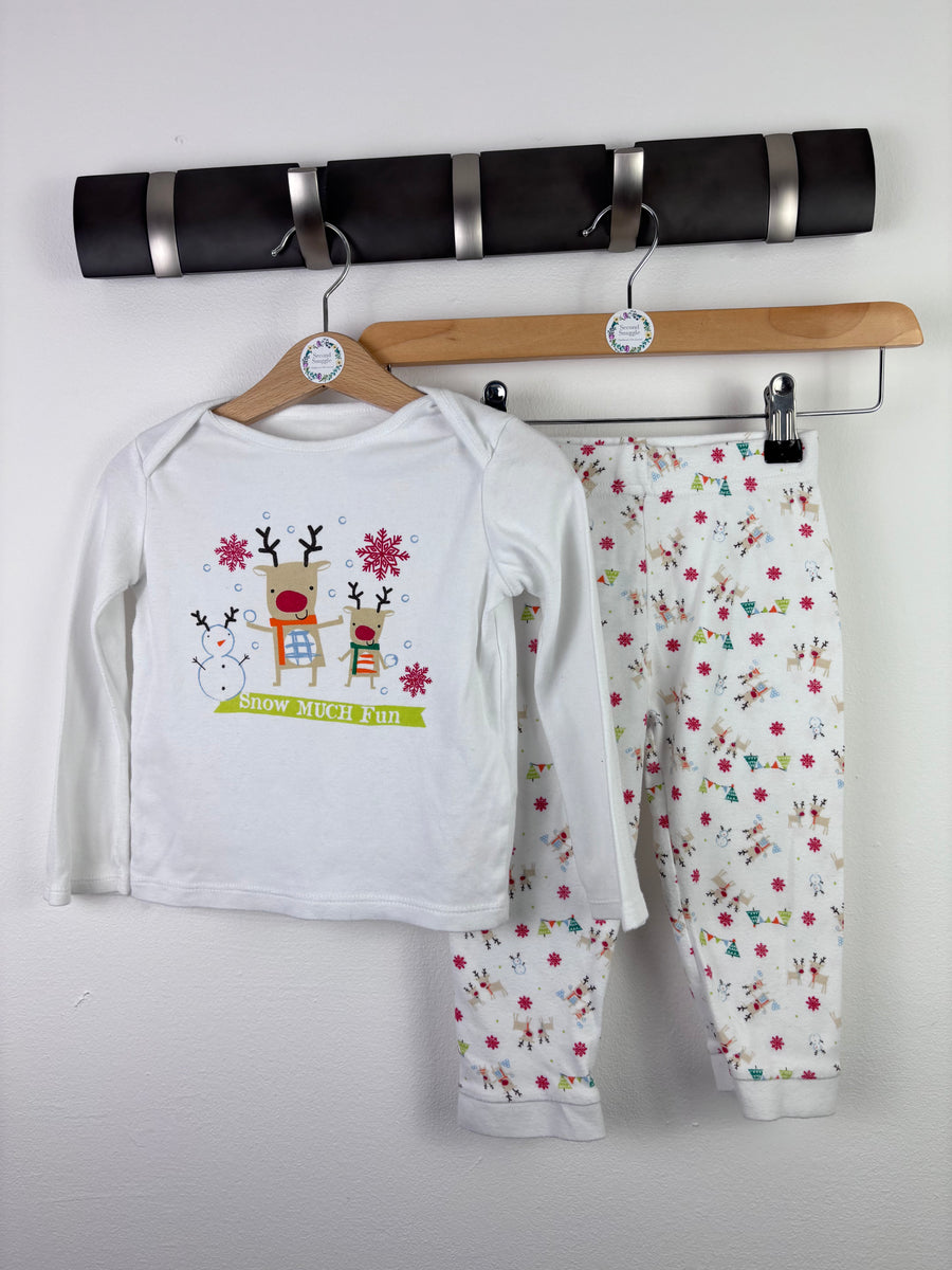 Fred & Flo Christmas Pyjama Set 12–18 Months-Night Wear-Second Snuggle Preloved