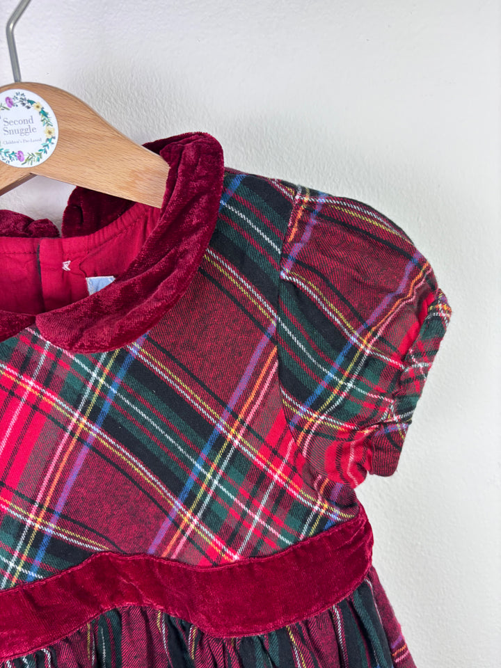 Ex JoJo Maman Bebe Red Tartan Party Dress 2–3 Years-Dresses-Second Snuggle Preloved