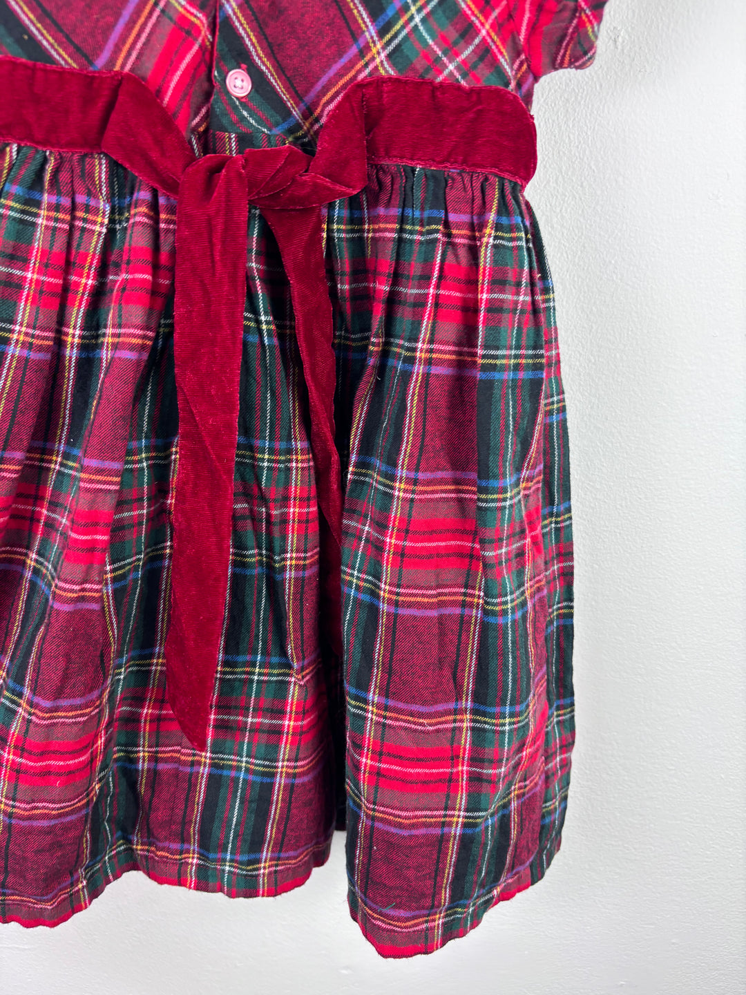 Ex JoJo Maman Bebe Red Tartan Party Dress 2–3 Years-Dresses-Second Snuggle Preloved