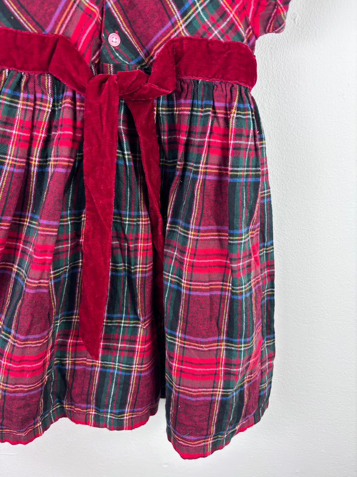 Ex JoJo Maman Bebe Red Tartan Party Dress 2–3 Years-Dresses-Second Snuggle Preloved