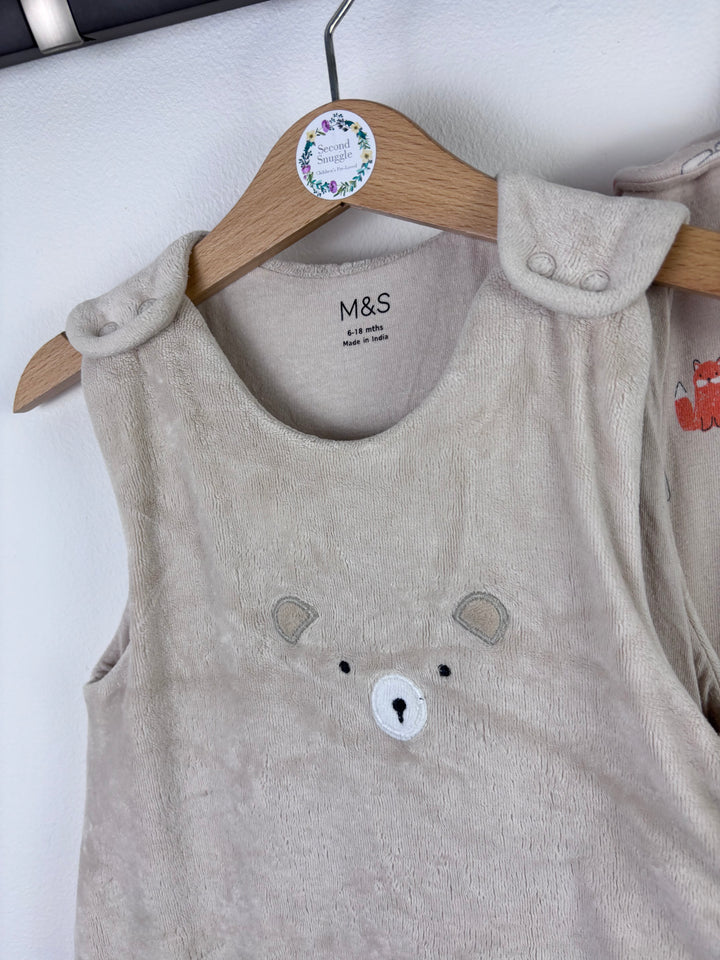M&S Sleep Bags Set of Two 6–18 Months 2.5 Tog-Sleeping Bags-Second Snuggle Preloved