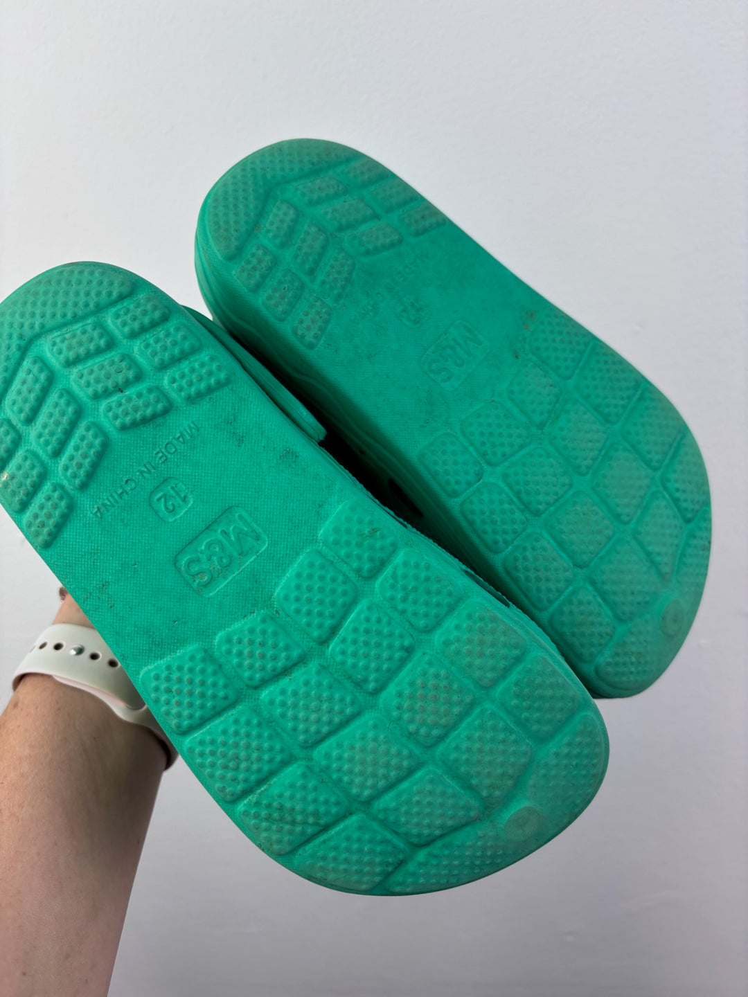 M&S Teal Kids Clogs Slip-On Sandals UK 12