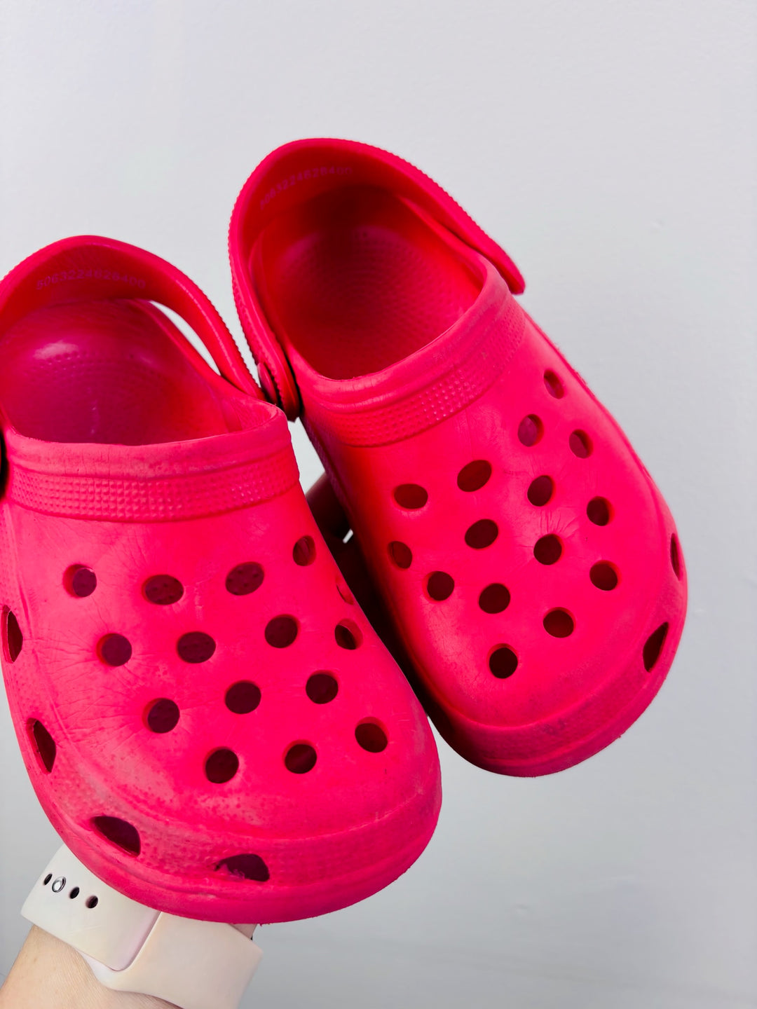 Red Kids Clogs Slip-On Garden Shoes UK 10/11