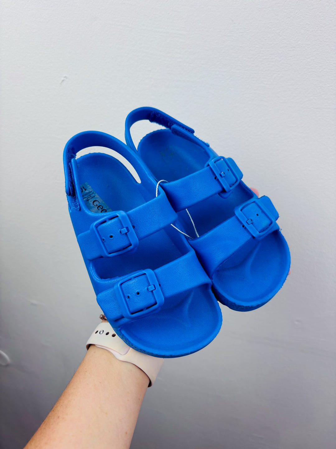 George Blue Double Buckle Sandals UK 10