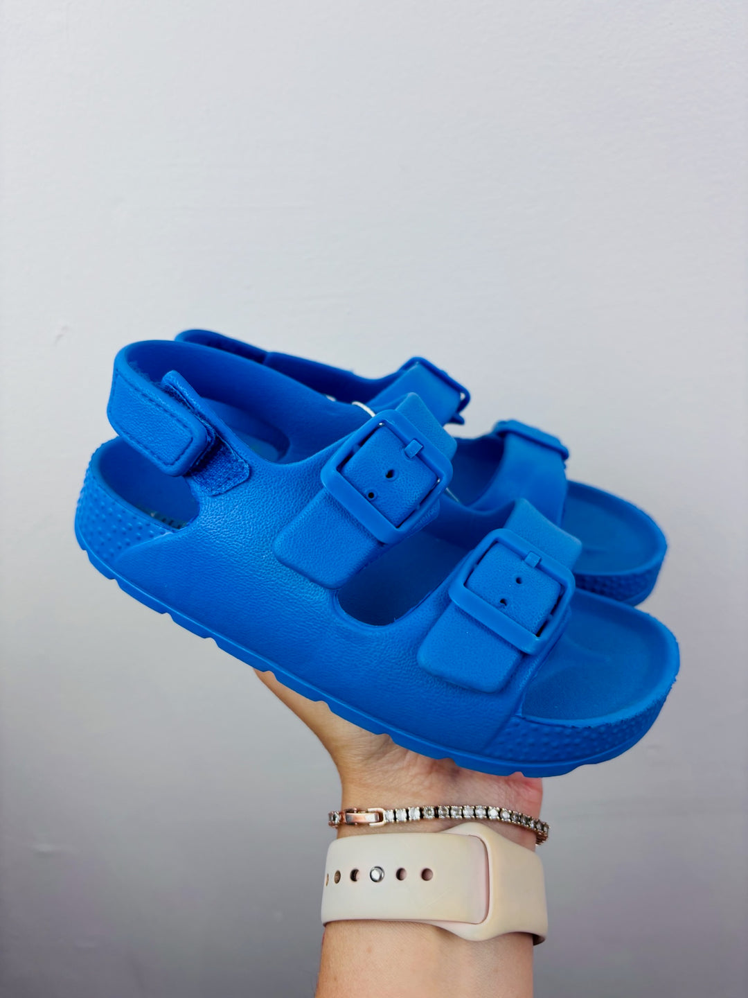 George Blue Double Buckle Sandals UK 10