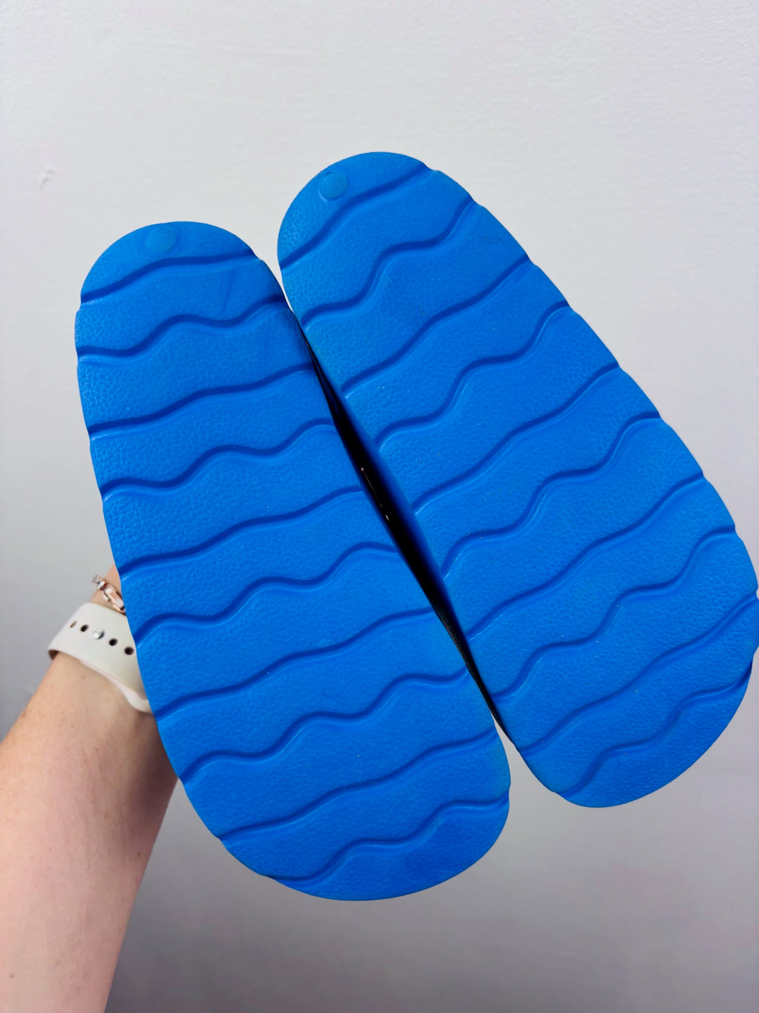 George Blue Double Buckle Sandals UK 10