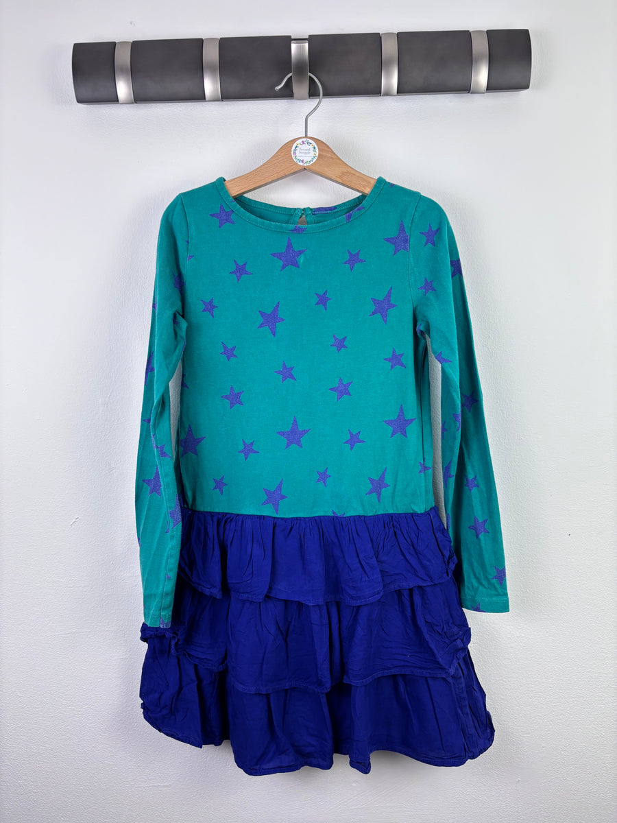 Mini Boden Star Print Tiered Dress 6-7 Years PLAY-Dresses-Second Snuggle Preloved