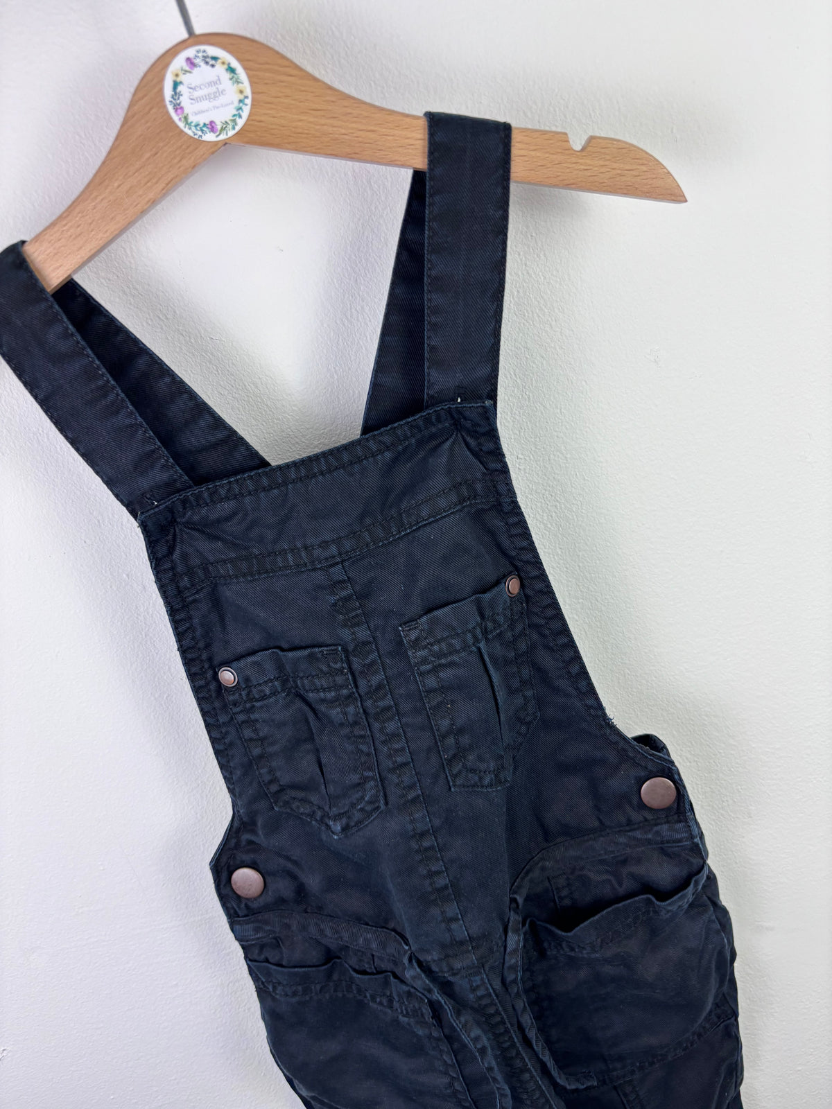 Next Black Dungarees 4 Years-Dungarees-Second Snuggle Preloved