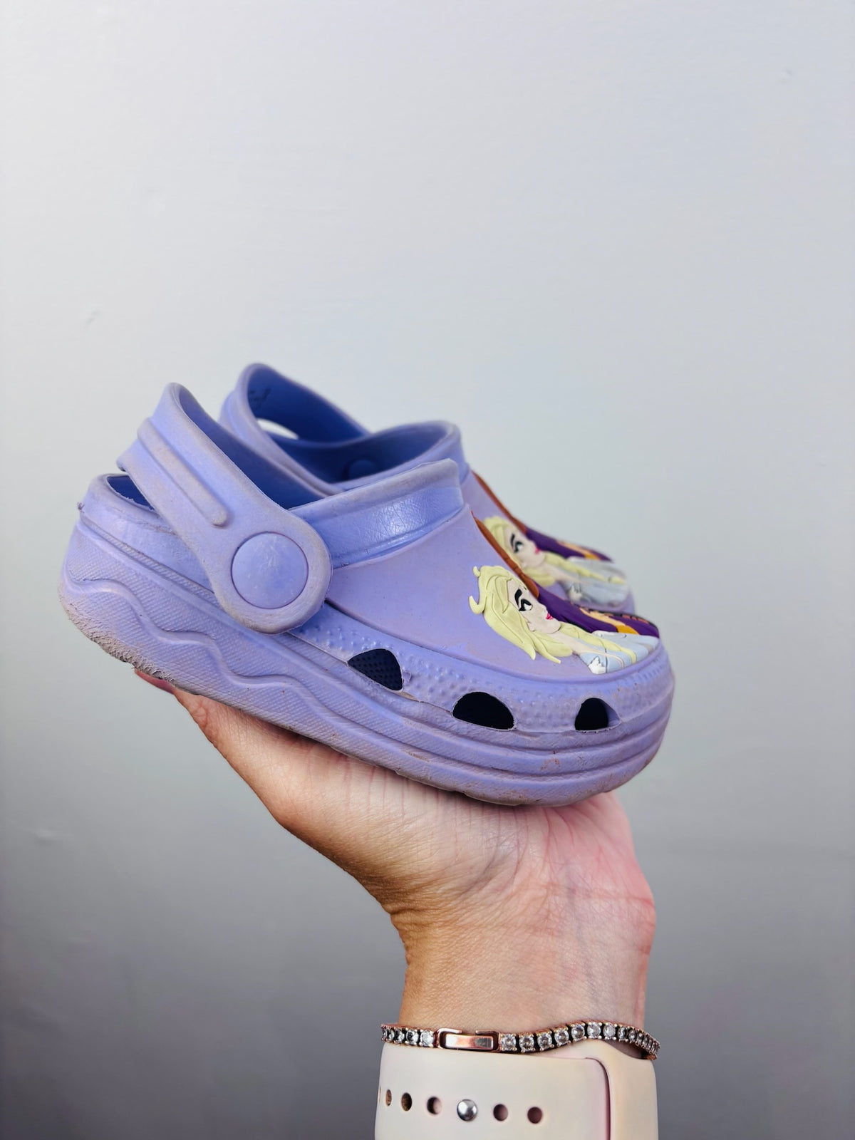 M&S Disney Frozen Purple Clogs UK 6-Shoes-Second Snuggle Preloved