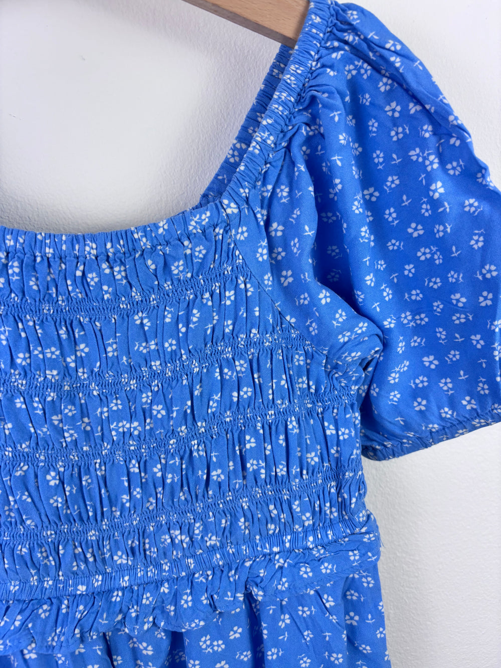 Next Blue Smocked Jumpsuit 8 Years-Jump Suits-Second Snuggle Preloved