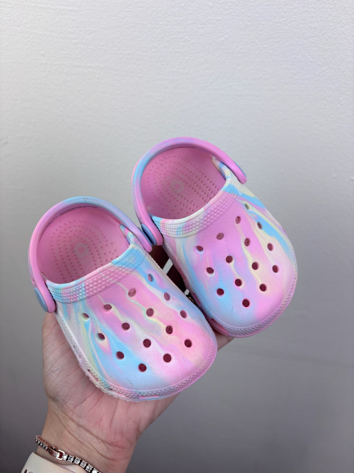 Next Pastel Tie Dye Clogs UK 3-Shoes-Second Snuggle Preloved