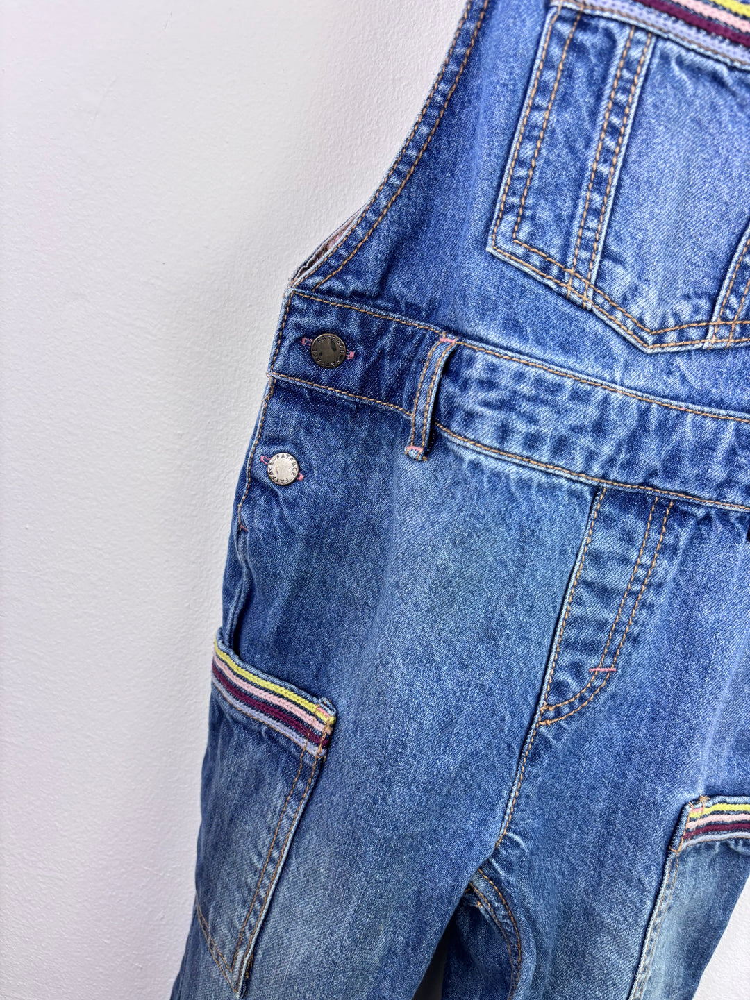 Fat Face Blue Denim Dungarees 5 Years