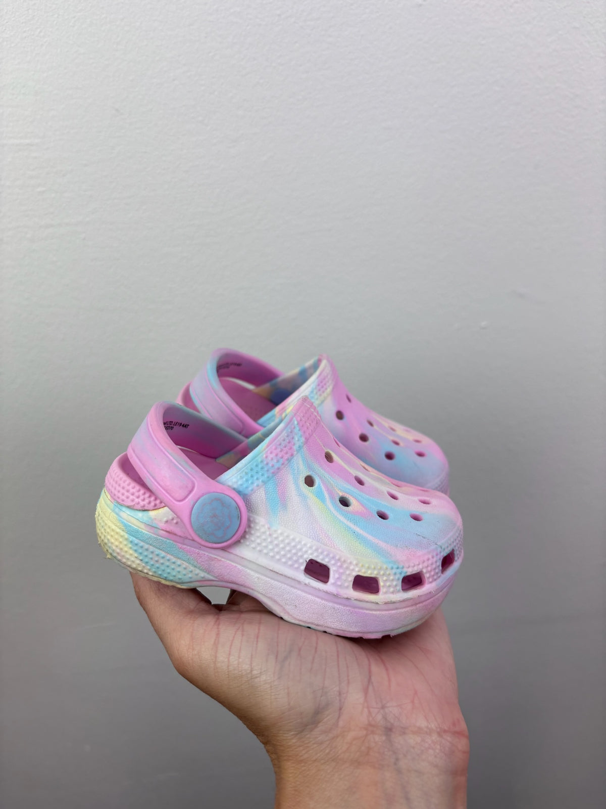 Next Pastel Tie Dye Clogs UK 3-Shoes-Second Snuggle Preloved