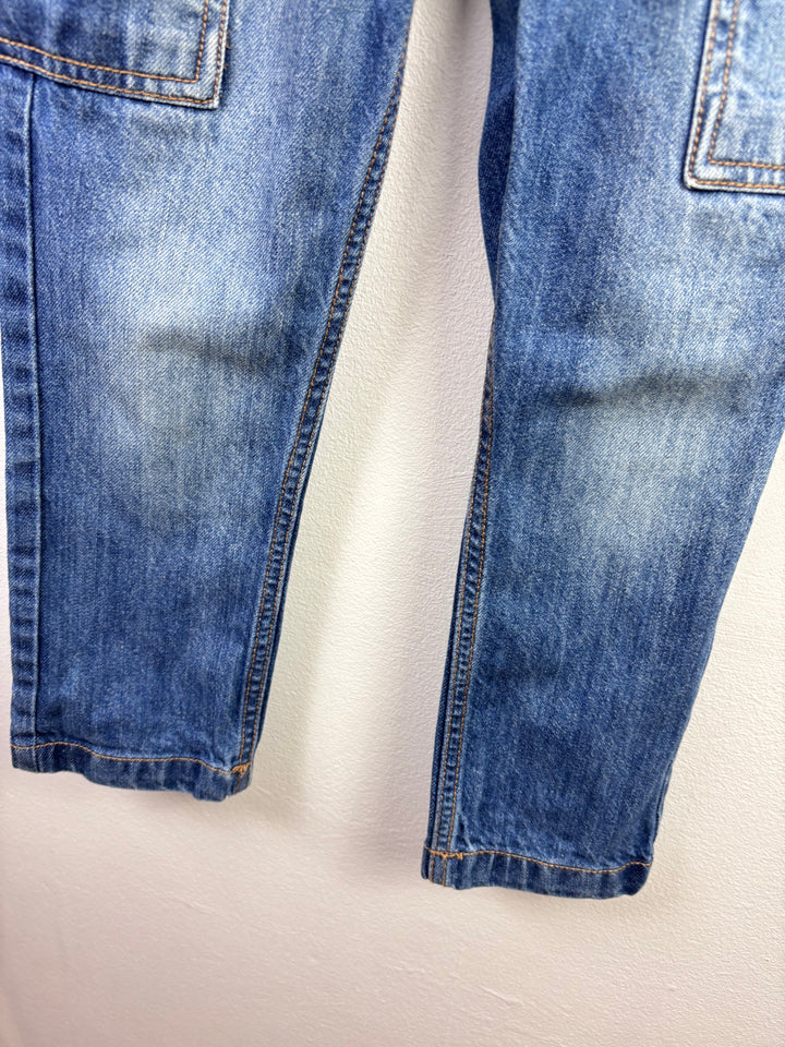 Fat Face Blue Denim Dungarees 5 Years