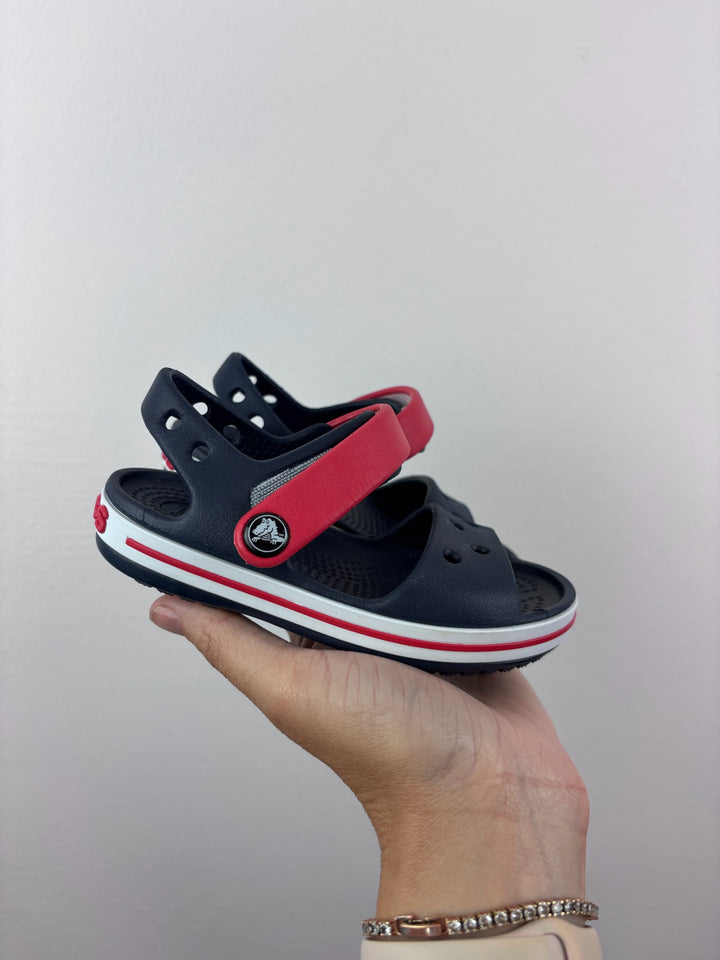 Crocs Navy Red Crocband Sandals C7