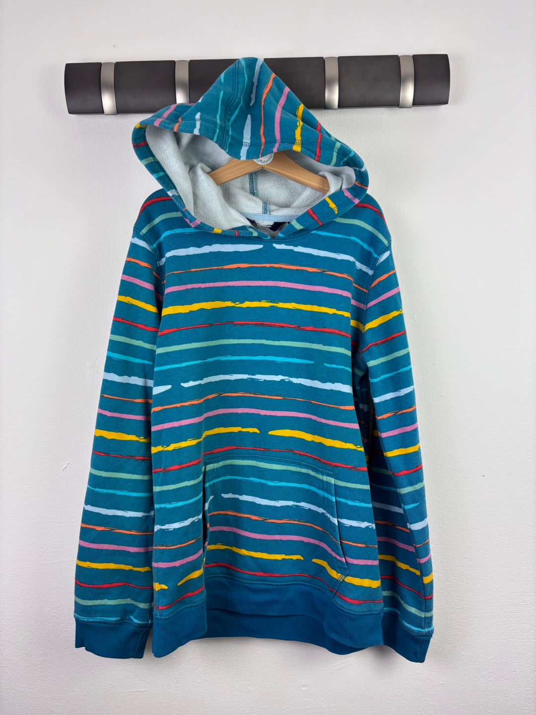 Lands’ End Teal Stripe Hoodie L (10–12 Years)