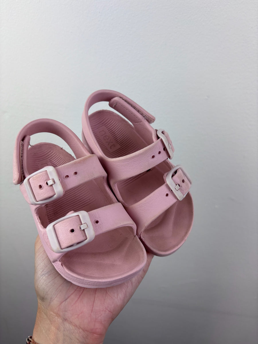 Next Pink Double Buckle Sandals UK 5-Sandals-Second Snuggle Preloved